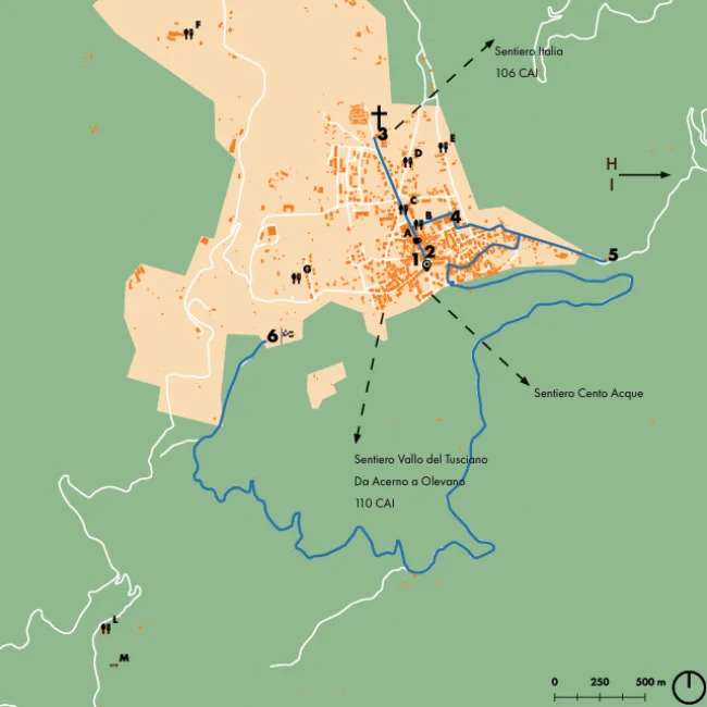 Acerno mappa Ecomuseo dei Picentini